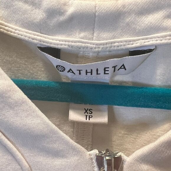 Athleta White Quarter Zip Top - Picture 3 of 6
